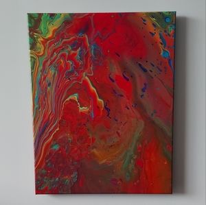 Pride Collection 2022 "E" Original Paint Pour Painting